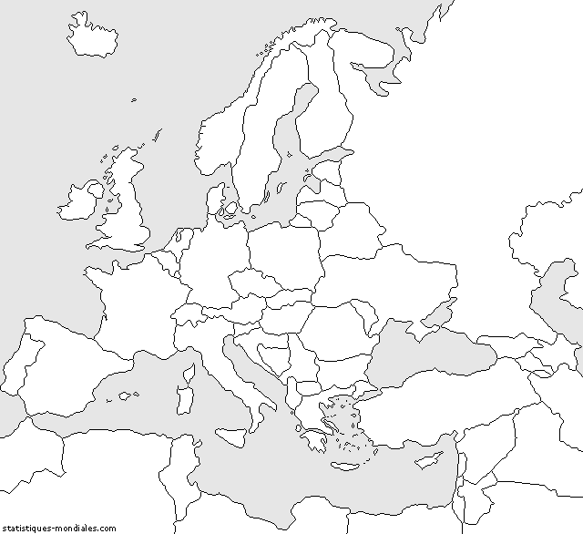  Document: Carte muette : Europe politique