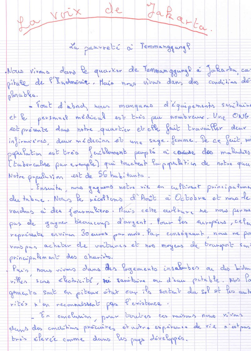 Texte pauvreté - 5eB
