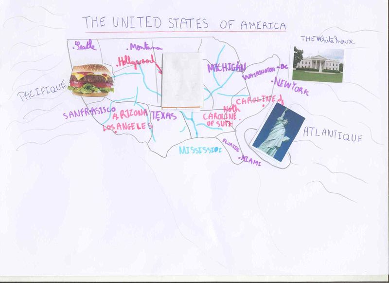 Mental maps - USA - Sofiane B 4e
