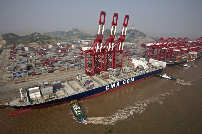 Photographie - port de Yanshan + CMA CGM