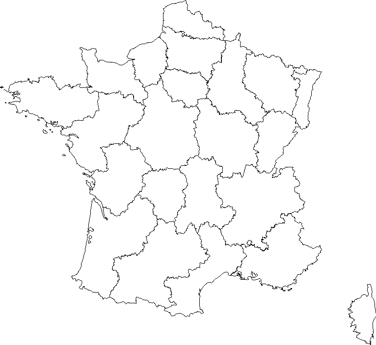 Fond de carte - France régions