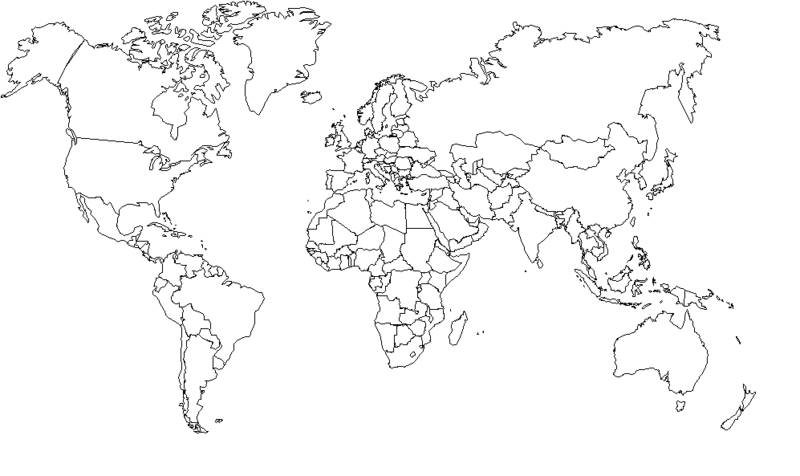 Fond de carte - Monde pays - Copie