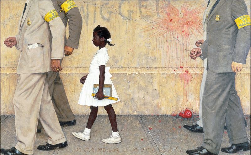 Photographie - Norman Rockwell The problem we all live with 1964