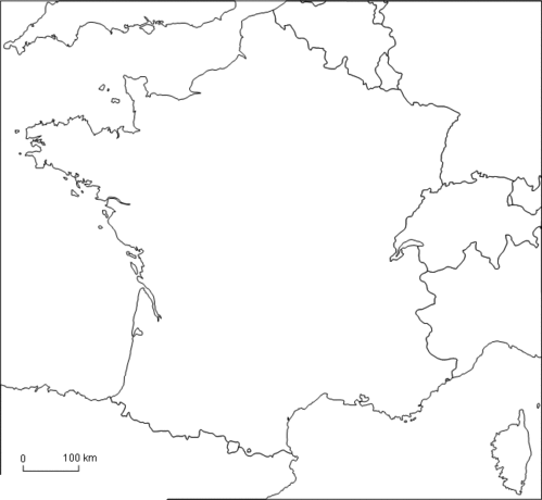 Fond de carte - France vierge