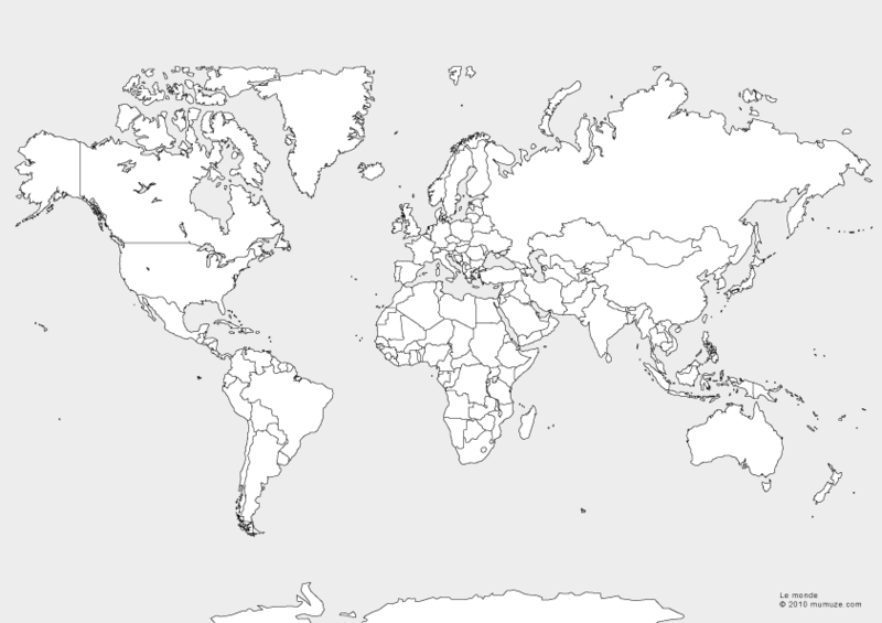 Fond de carte - France dans le monde