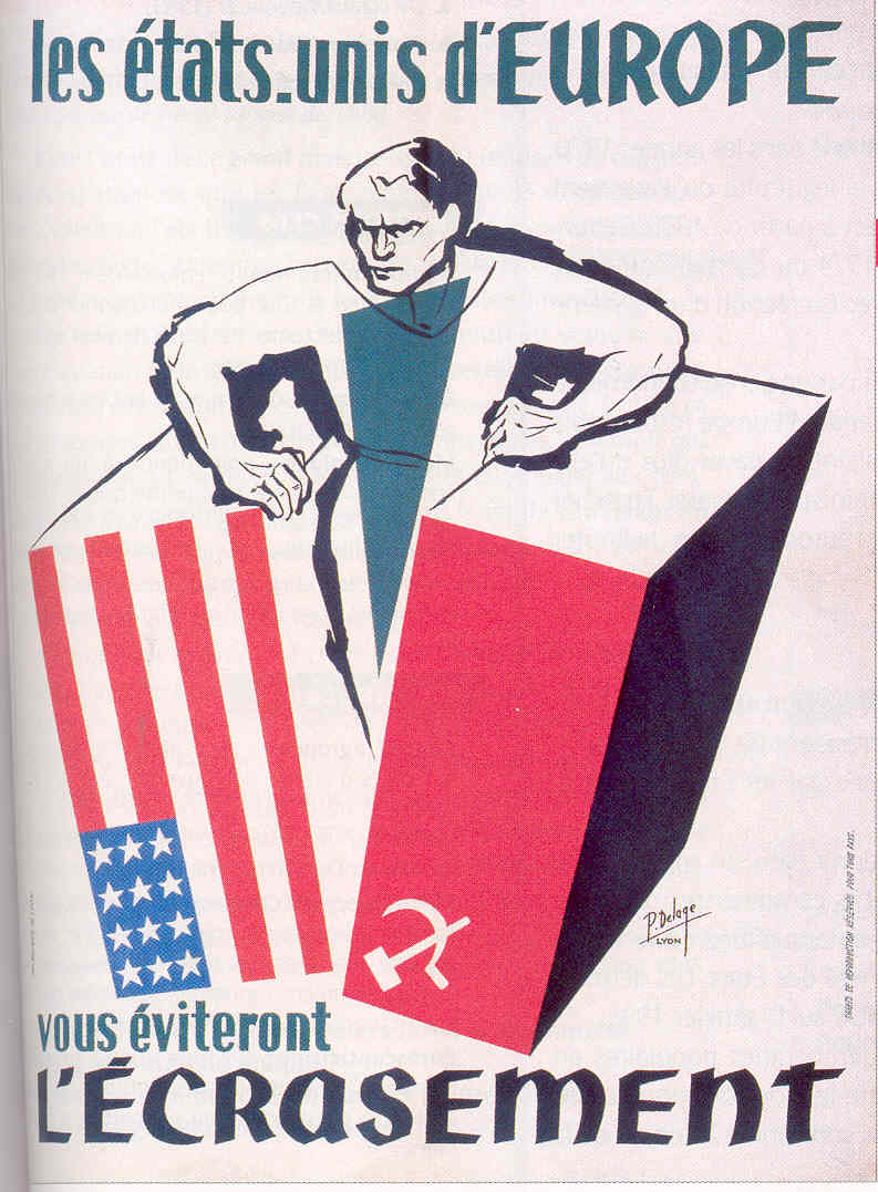 Affiche les etats-unis d'Europe
