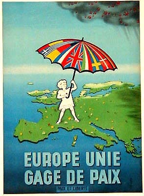 Affiche - Europe unie Gage de paix 1951 Comité européen Paix et Liberté