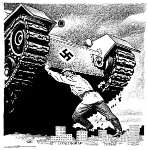 Caricature - Défaite allemande Stalingrad