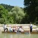 The traditional wooden raft