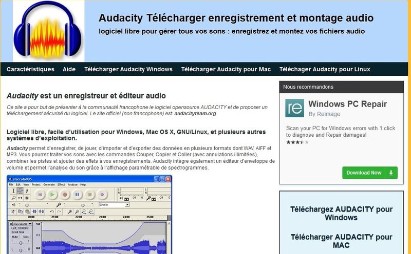 Audacity téléchargement