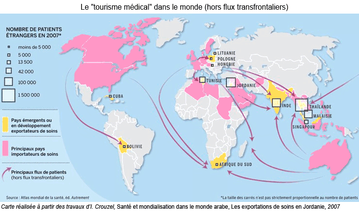 Carte - tourisme médical