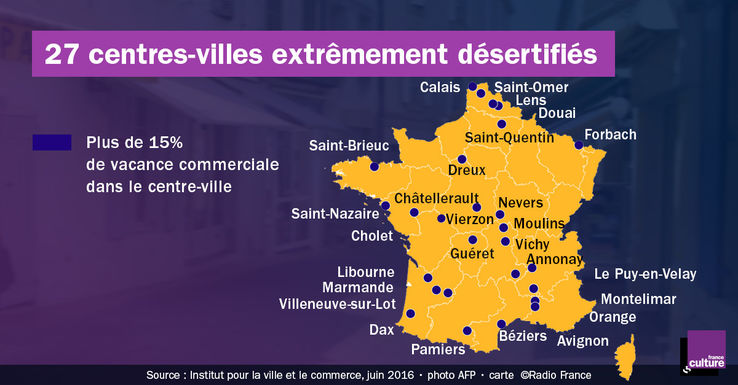 Centre-villes désertifiés