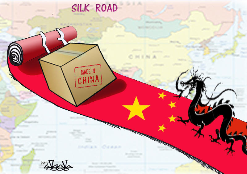 Carictaure - Puissance chinoise routes de la soie