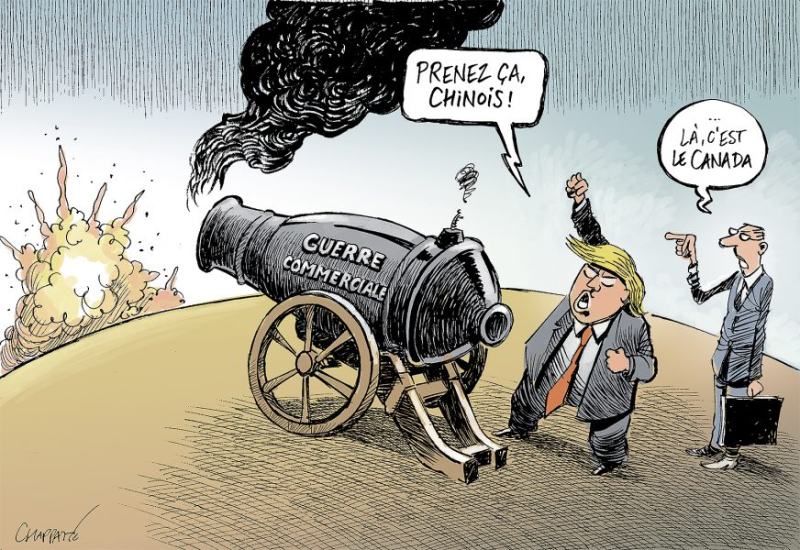 Carictaure - guerre commerciale Chine-USA