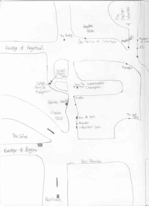 Mental map of Colombes Kahina Amrouni Part 1