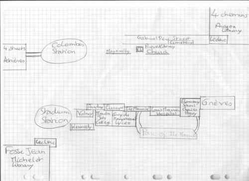 Mental map of Colombes by Icherak Charka
