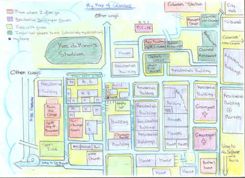 Mental map of Colombes by Kacimi Oriana